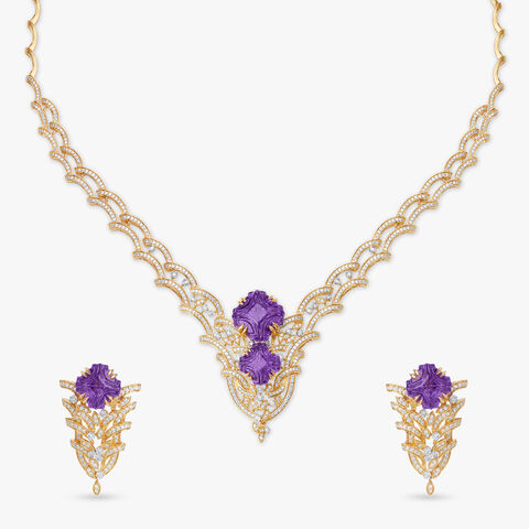 Purple Reverie Diamond Necklace Set