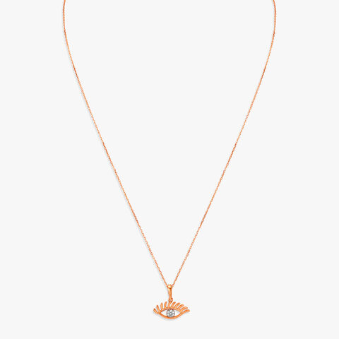 Lovely Eyes Diamond Pendant with Chain
