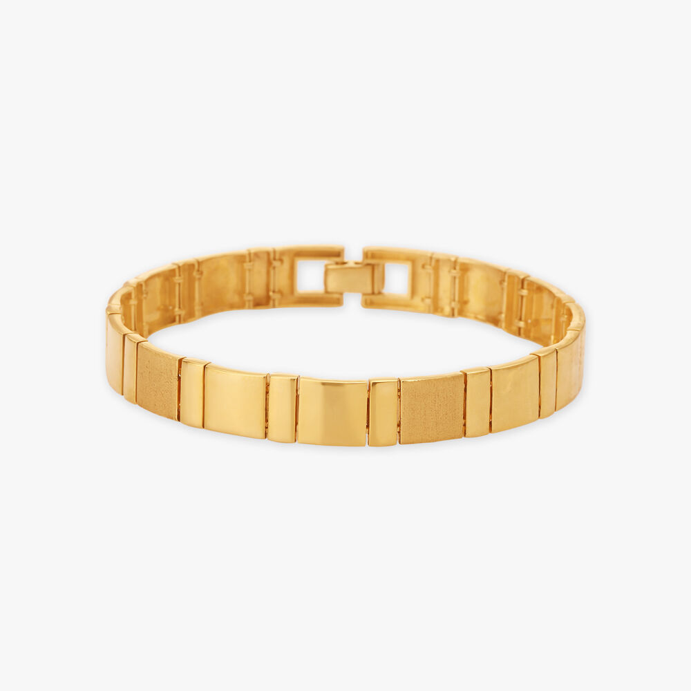 Contemporary Gold Bracelet for Men Tanishq Online Store