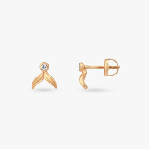 Mermaid Glow Diamond Stud Earrings for Kids