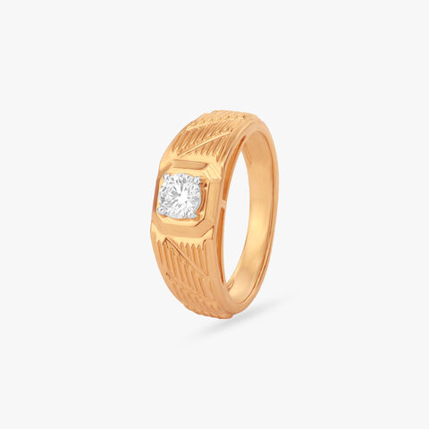 Sparkle Story Solitaire Ring for Men