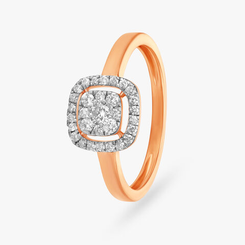 Surreal Geometric Diamond Ring