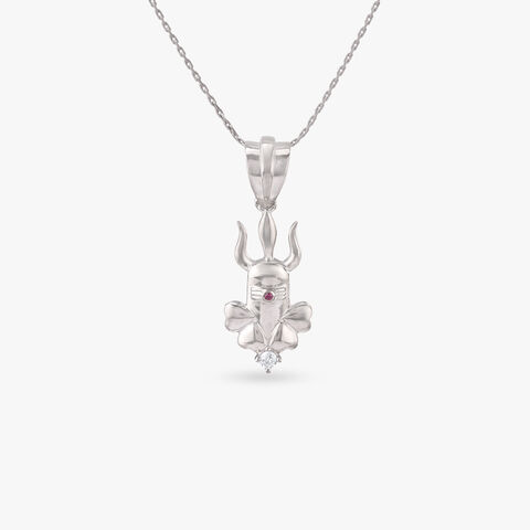 Sacred Trident Silver Pendant