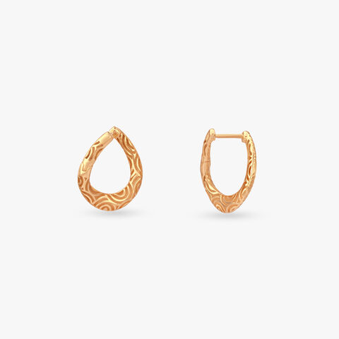 Ripple Grace Gold Hoop Earrings