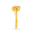 Splendid Yellow Gold  Swirled Frond Finger Ring,,hi-res image number null