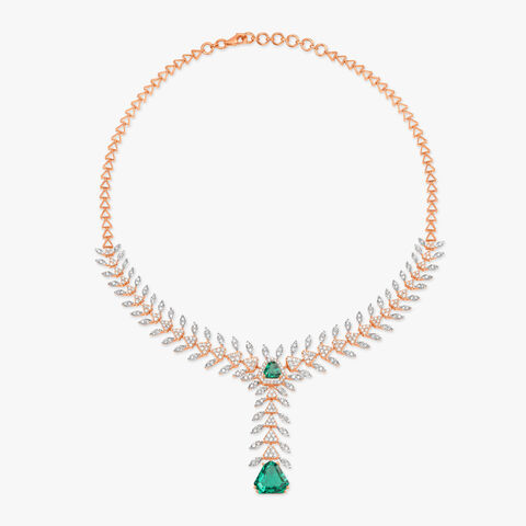Verdant Symphony Natural diamond Necklace Set