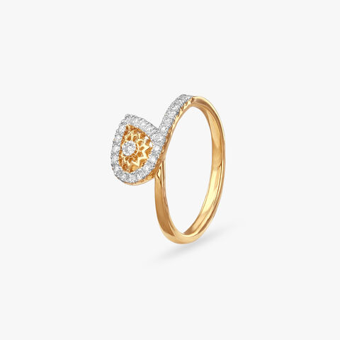 Teardrop Bloom Diamond Ring