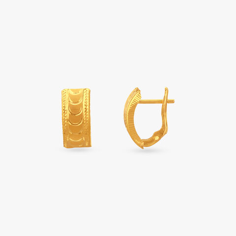 Regal Shine Gold Hoop Earrings