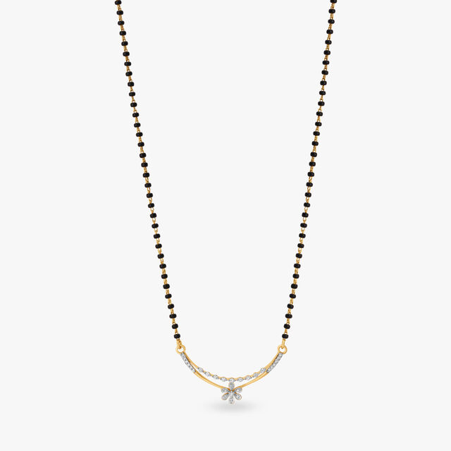 Charming Floral Diamond Mangalsutra,,hi-res image number null