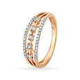 14KT Yellow Gold Diamond Finger Ring,,hi-res image number null