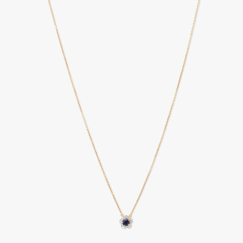 Midnight Bloom Diamond Pendant with Chain