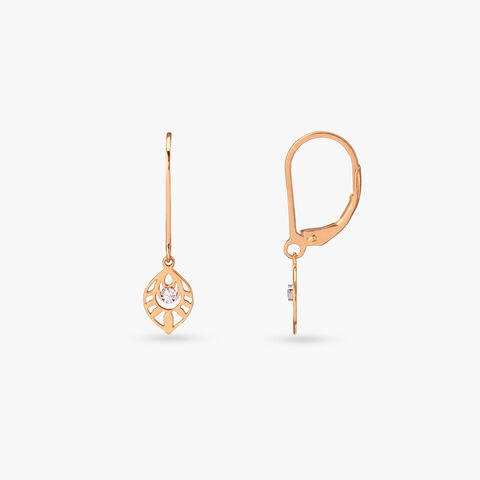 Sunray Charm Diamond Hoop Earrings for Kids