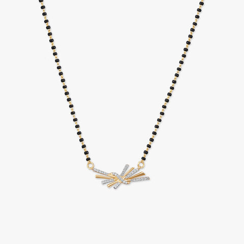 Abstract Bar Diamond Mangalsutra