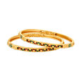 Ethereal Gold Bangle Set with Vine Motif,,hi-res image number null