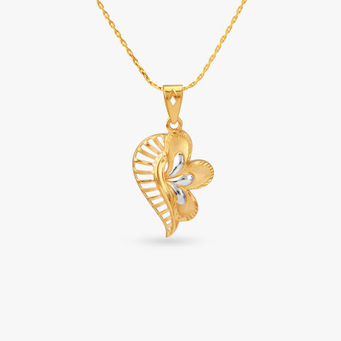 Flowing Bloom Gold Pendant