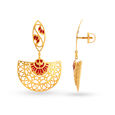Ornate Fancy Meenakari Gold Drop Earrings,,hi-res image number null