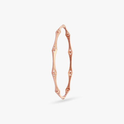 Sculpted Rhythm Gold Bangle