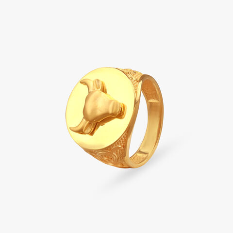 Majestic Bul Gold Ring for Men