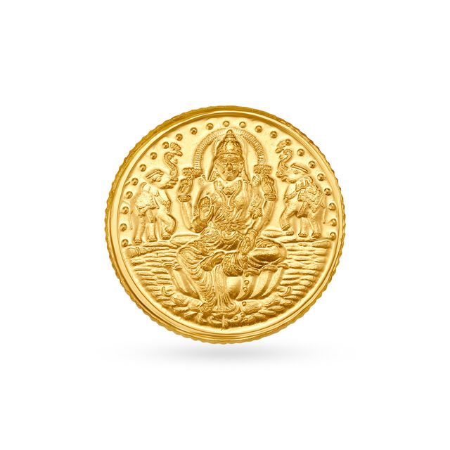 5 gram 24 Karat Gold Coin with Lakshmi Motif,,hi-res image number null