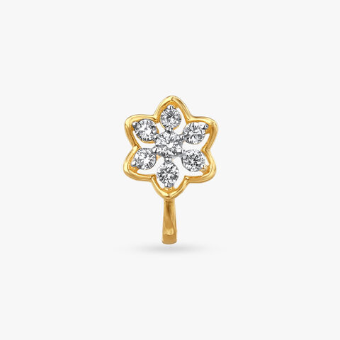 Floral Trail Diamond Nose Pin