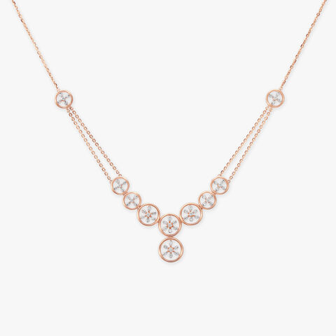 Shimmering Minimal Diamond Necklace Set