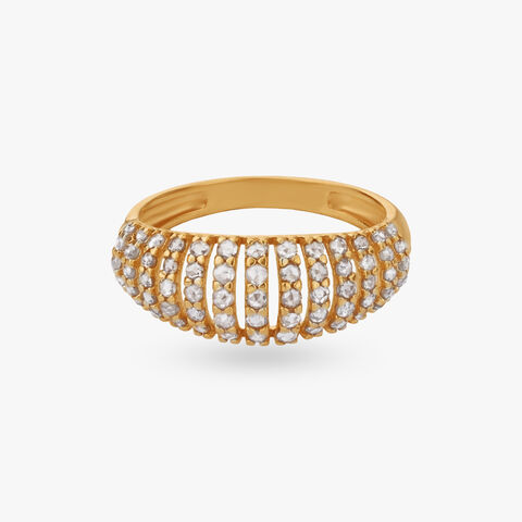 Shimmer Arc Gold Ring