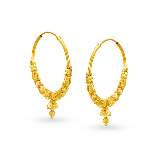 22 Karat Gold Hoop Earrings,,hi-res image number null