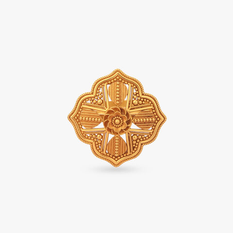 Sunlit Rhythm Gold Finger Ring