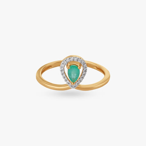 Teardrop Halo Diamond Ring alternate view 1