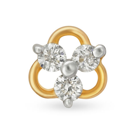 Petite Blossom Diamond Nose Pin
