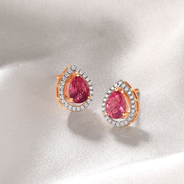 Wild Roses Diamond Stud Earrings
