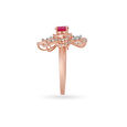 Gorgeous Floral Gold and Diamond Finger Ring,,hi-res image number null