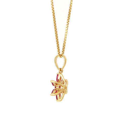 Radiant Ruby Blooms Pendant
