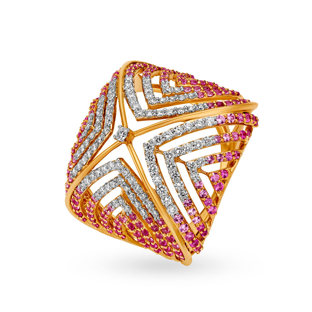 Cocktail diamond hot sale rings tanishq