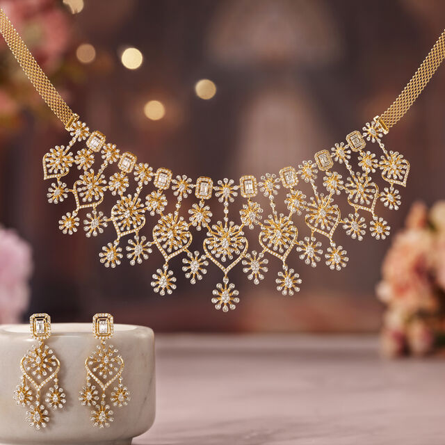 Imperial Blossom Diamond Necklace Set
