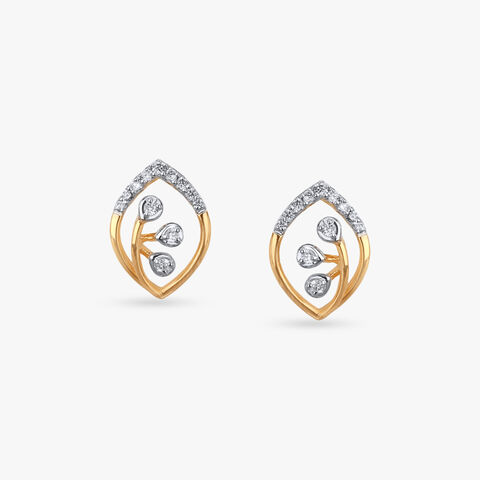 Marquise Frame Diamond Stud Earrings