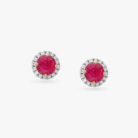 Modern Aura Diamond Stud Earrings