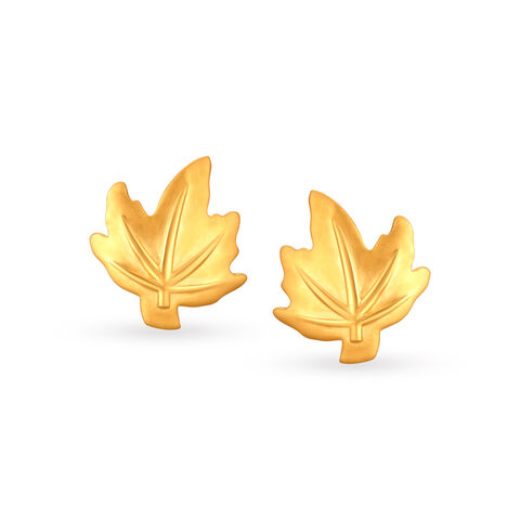Elegant Maple Leaf Stud Earrings