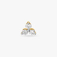 Stylish Three Stone Diamond Nose Pin,,hi-res image number null