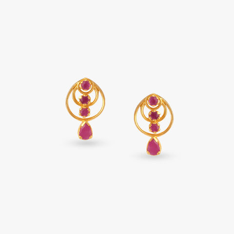 Regal Orbit Stud Earrings for Kids