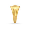 Abstract Rugged Pattern Gold Finger Ring For Men,,hi-res image number null