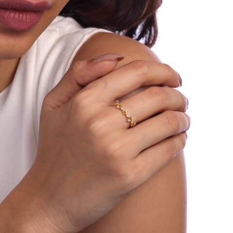 Sparkle Twist Gold & Diamond Finger Ring