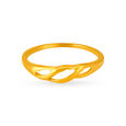 Whimsical Yellow Gold Waveform Finger Ring,,hi-res image number null