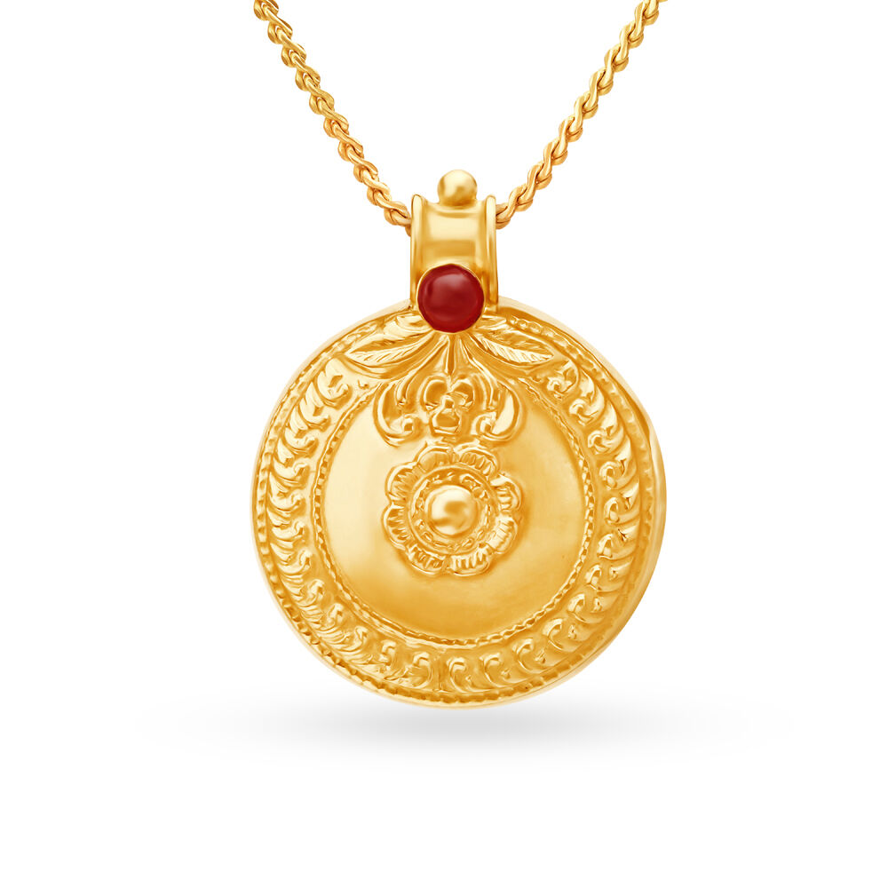 Gold pendant on sale for bride