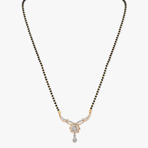 Radiant Floral Diamond Mangalsutra