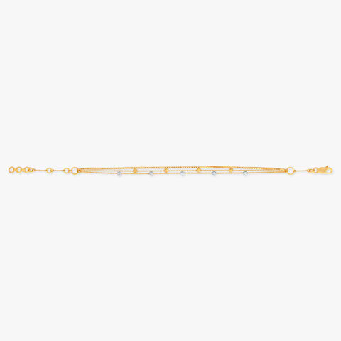 Faceted Rhythm Gold Bracelet