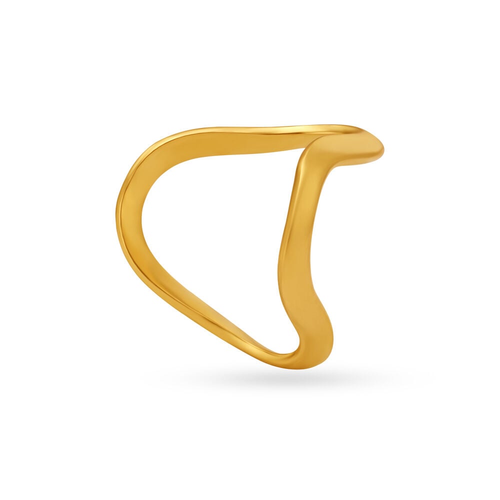 Vanki Style Stone 22 KT Yellow Gold Ring