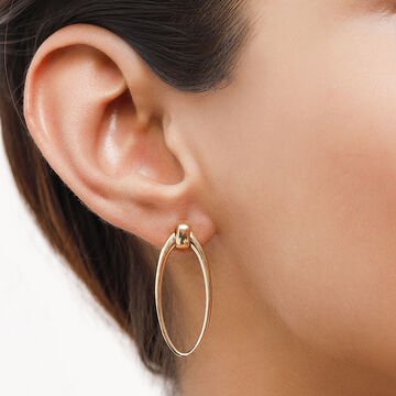 14 KT Yellow Gold Bold And Beautiful Drop Earrings