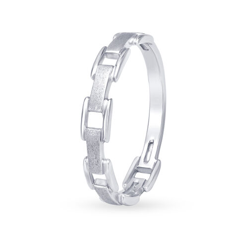 Interlinking Platinum Finger Ring for Men