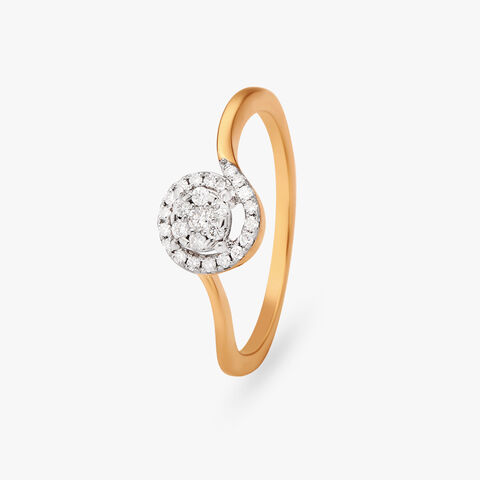Halo Diamond Finger Ring